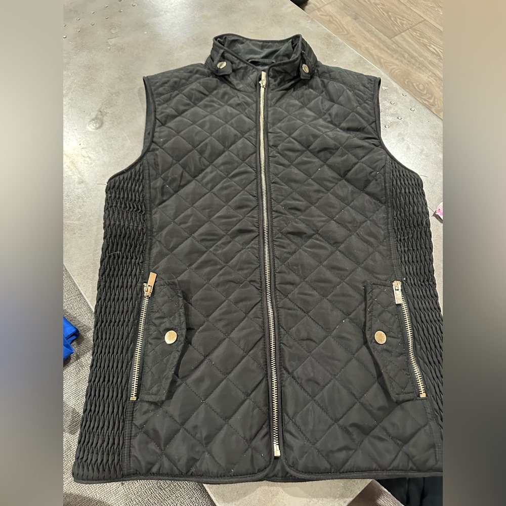 Blue Rain Black Quilted Vest